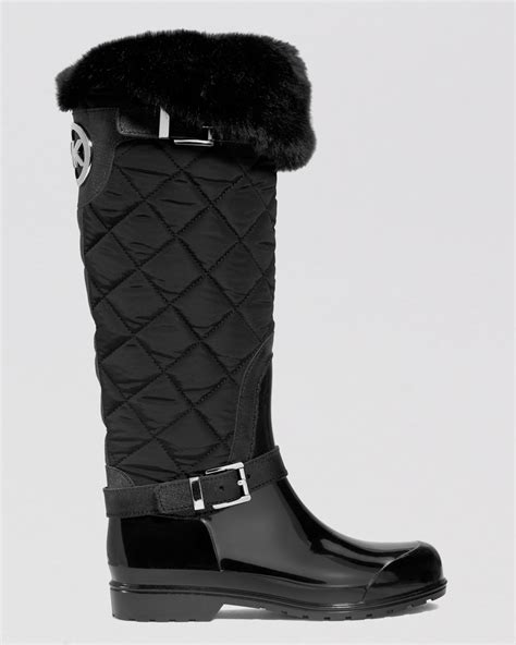 michael kors fulton black rain boots|Michael Kors.